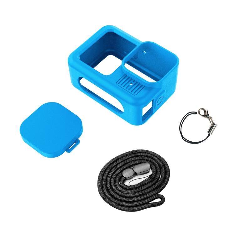 For GoPro HERO13 Black PULUZ Silicone Protective Case Cover with Wrist Strap & Lens Cover (Blue) - free shipping - PMC Jewellery - Order now!
