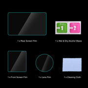 For DJI Osmo Action 4 PULUZ 3-in-1 Lens Front and Back Screen Tempered Glass Explosion-proof Film (Transparent)