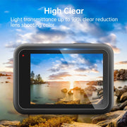 For GoPro HERO13 Black PULUZ 3 in 1 Lens and Front  Back Screen 9H 2.5D Tempered Glass Film (Transparent)