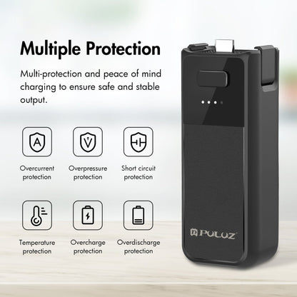 For DJI Osmo Pocket 3 PULUZ High-Capacity 2800mAh Battery Grip (Black) - free shipping - PMC Jewellery - Order now!