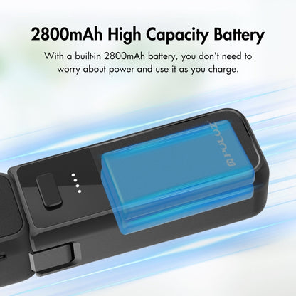 For DJI Osmo Pocket 3 PULUZ High-Capacity 2800mAh Battery Grip (Black) - free shipping - PMC Jewellery - Order now!