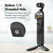 For DJI Osmo Pocket 3 PULUZ High-Capacity 2800mAh Battery Grip (Black)