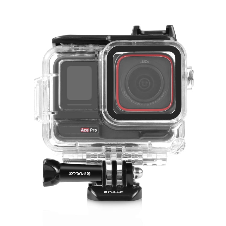 For Insta360 Ace Pro / Pro 2 PULUZ 60m Underwater Waterproof Housing Case with Base Adapter & Screw (Transparent) - free shipping - PMC TechLife - Order now!