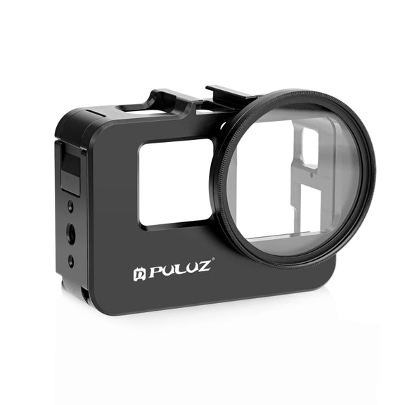 For Insta360 Ace Pro / Ace PULUZ Metal Cage Adapter Frame with 52mm UV Filter & Adapter Ring (Black)