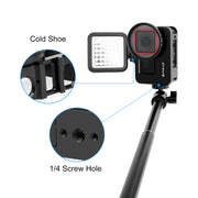 For Insta360 Ace Pro / Ace PULUZ Metal Cage Adapter Frame with 52mm UV Filter & Adapter Ring (Black)