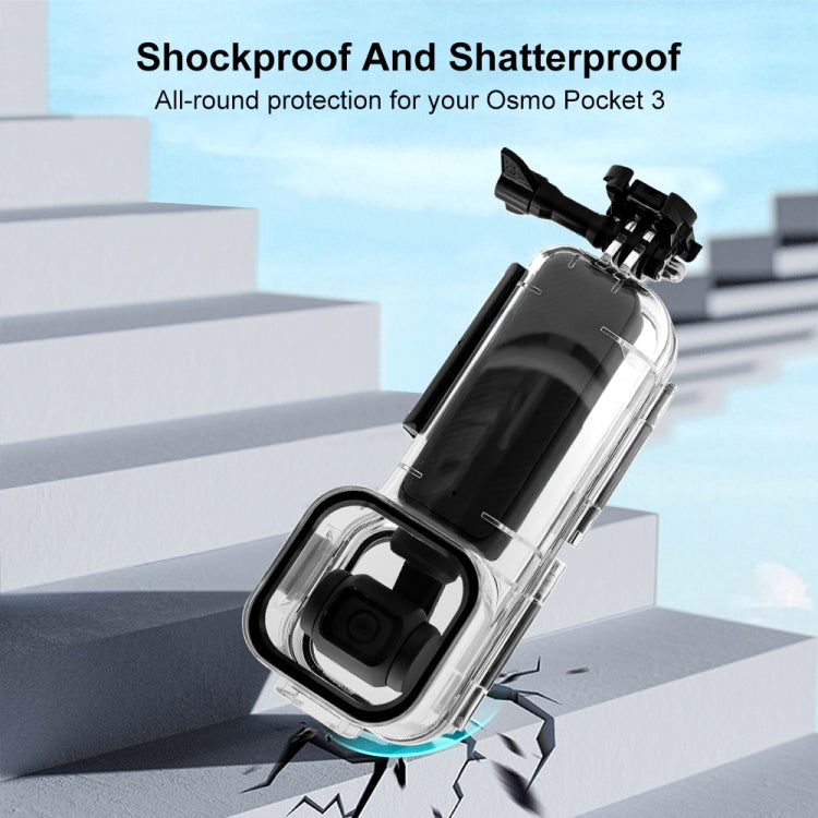For DJI Osmo Pocket 3 PULUZ 45m Underwater Waterproof Housing Diving Case (Transparent) - Case & Bags by PULUZ | Online Shopping South Africa | PMC TechLife | Buy Now Pay Later Mobicred