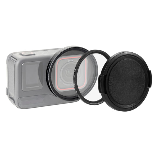 For Insta360 Ace Pro PULUZ 52mm UV Lens Filter Adapter Ring with Lens Cover (Black) - free shipping - PMC Jewellery - Order now!