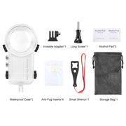 For Insta360 X4 PULUZ 50m Water-resistant Sealed Diving Case (Transparent)