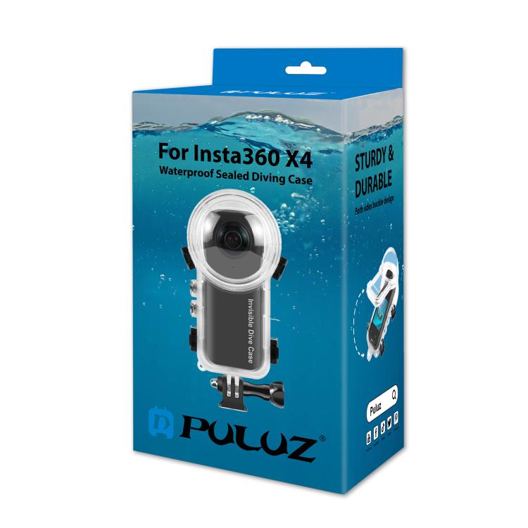 For Insta360 X4 PULUZ 50m Waterproof Sealed Diving Case (Transparent) - free shipping - PMC TechLife - Order now!