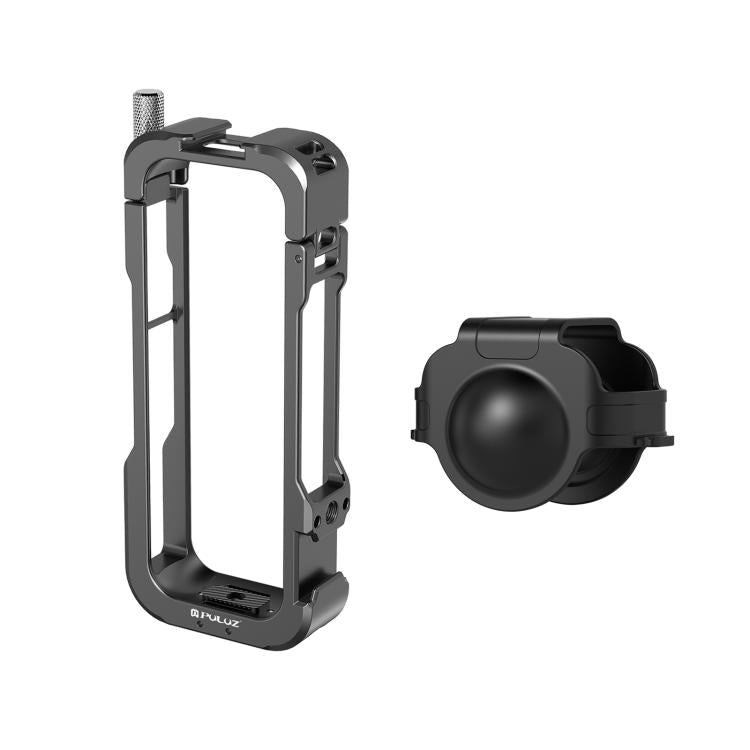 For Insta360 X4 PULUZ Metal Protective Cage Rig Housing Frame with Lens Cover (Black) - free shipping - PMC Jewellery - Order now!