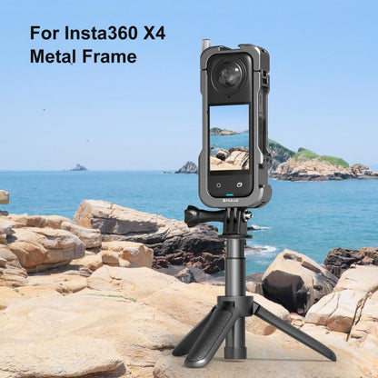 For Insta360 X4 PULUZ Metal Protective Cage Rig Housing Frame with Lens Cover (Black) - free shipping - PMC Jewellery - Order now!