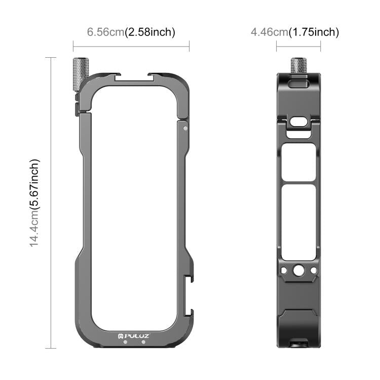 For Insta360 X4 PULUZ Metal Protective Cage Rig Housing Frame with Lens Cover (Black) - free shipping - PMC TechLife - Order now!