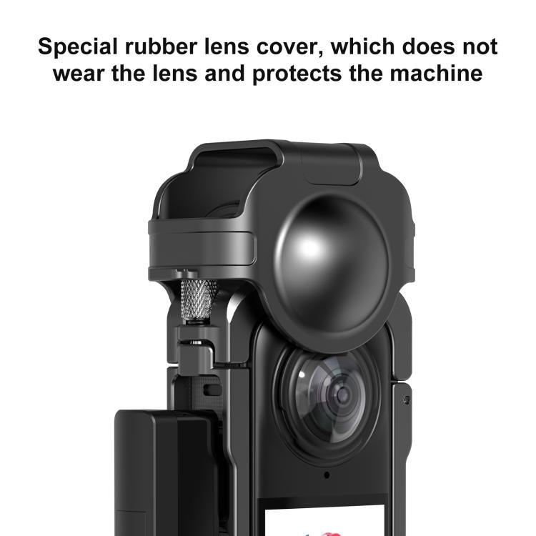 For Insta360 X4 PULUZ Metal Protective Cage Rig Housing Frame with Lens Cover (Black) - free shipping - PMC Jewellery - Order now!