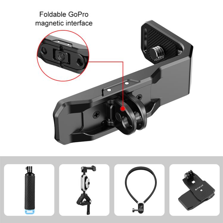 For Insta360 X4 / X5 PULUZ Vertical Horizontal Shooting Quick Release Metal  L Bracket (Black) - Mount & Holder by PULUZ | Online Shopping South Africa | PMC Jewellery | Buy Now Pay Later Mobicred