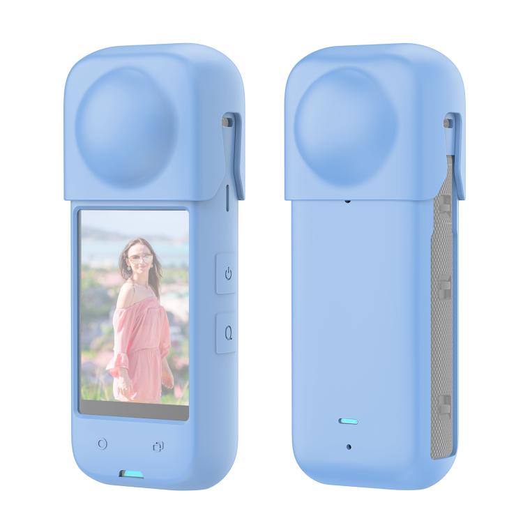 For Insta360 X4 PULUZ Full Body Dust-proof Silicone Protective Case (Blue) - Case & Bags by PULUZ | Online Shopping South Africa | PMC TechLife | Buy Now Pay Later Mobicred