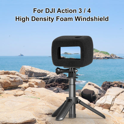 For DJI Osmo Action 5 Pro / 4 / 3 PULUZ High Density Foam Windshield (Black) - Other by PULUZ | Online Shopping South Africa | PMC Jewellery | Buy Now Pay Later Mobicred