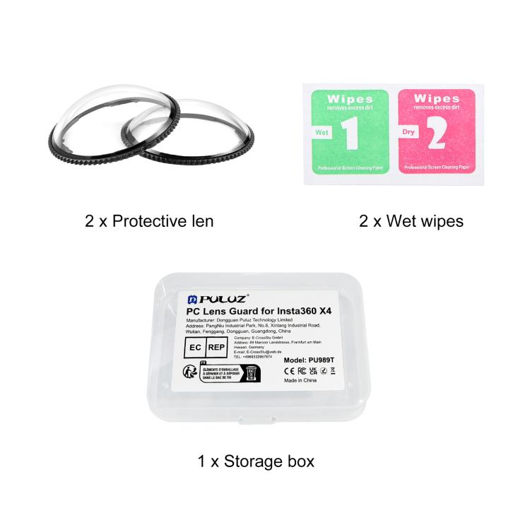 For Insta360 X4 PULUZ Rotation PC Lens Guard  Protective Cover (Transparent) - Len Accessories by PULUZ | Online Shopping South Africa | PMC TechLife | Buy Now Pay Later Mobicred