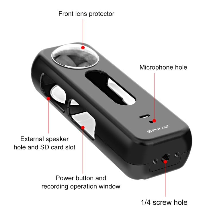 For Insta360 X4 PULUZ Metal Protective Cage Rig Housing Frame with Lens Protector (Black) - free shipping - PMC Jewellery - Order now!