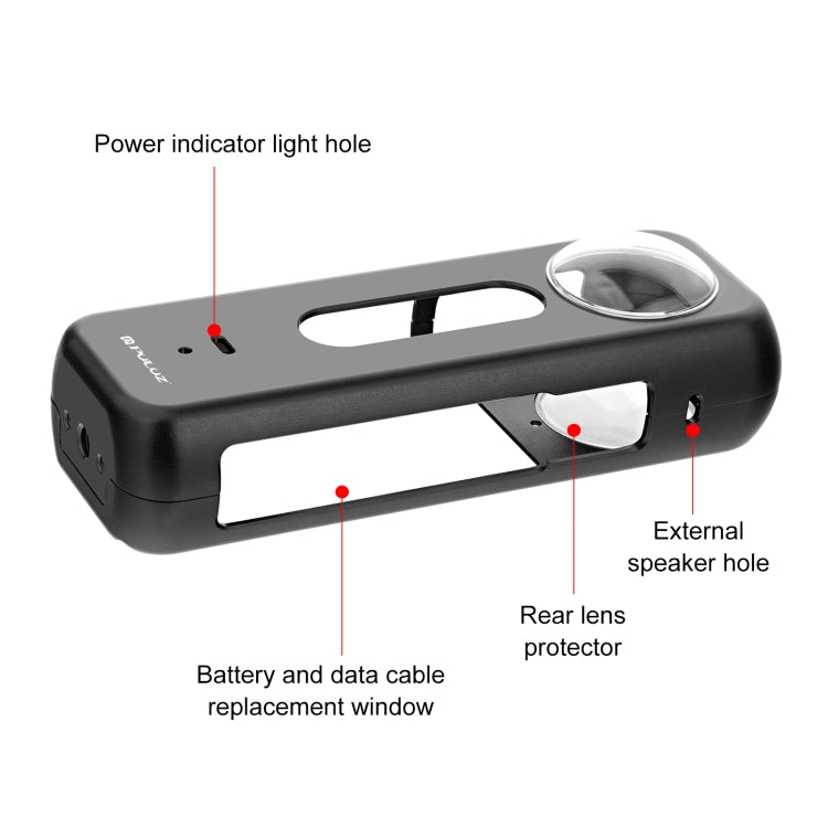 For Insta360 X4 PULUZ Metal Protective Cage Rig Housing Frame with Lens Protector (Black) - free shipping - PMC Jewellery - Order now!