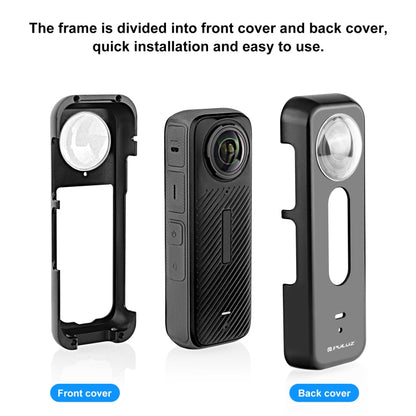 For Insta360 X4 PULUZ Metal Protective Cage Rig Housing Frame with Lens Protector (Black) - free shipping - PMC Jewellery - Order now!
