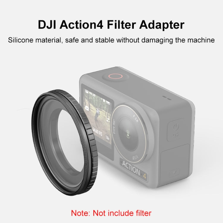 For DJI Action 5 Pro / 4 PULUZ Filter Holder Metal Protective Filter Frame (Black) - Lens Filter by PULUZ | Online Shopping South Africa | PMC Jewellery | Buy Now Pay Later Mobicred