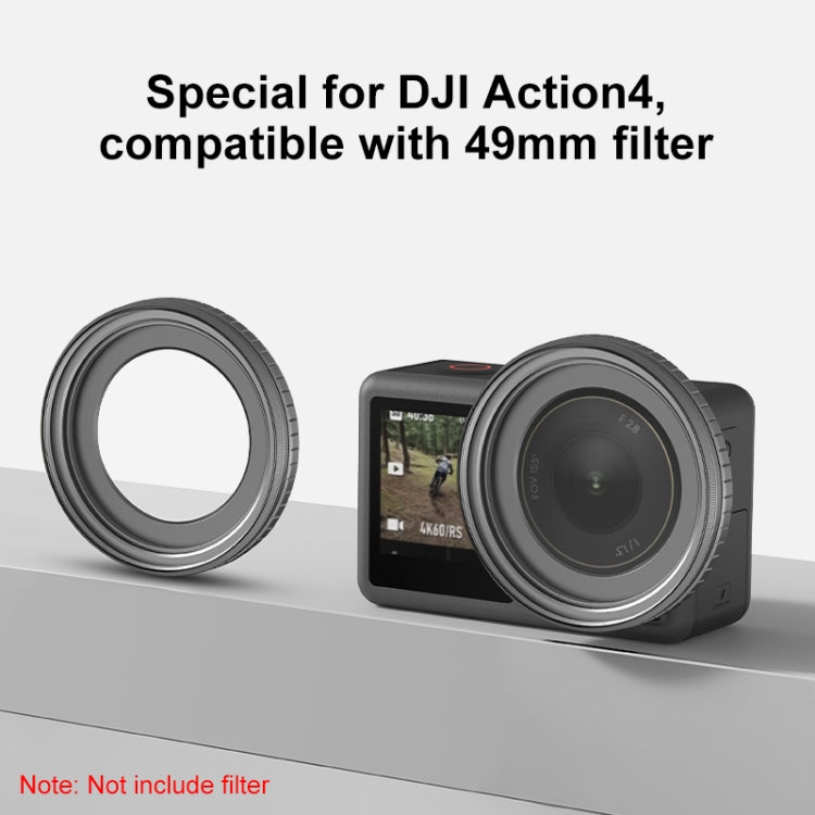 For DJI Action 5 Pro / 4 PULUZ Filter Holder Metal Protective Filter Frame (Black) - Lens Filter by PULUZ | Online Shopping South Africa | PMC Jewellery | Buy Now Pay Later Mobicred
