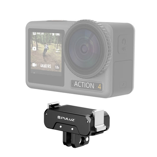 For DJI Osmo Action 5 Pro / 4 / 3 PULUZ Magnetic Quick Release Metal Base (Black) - Mount & Holder by PULUZ | Online Shopping South Africa | PMC Jewellery | Buy Now Pay Later Mobicred