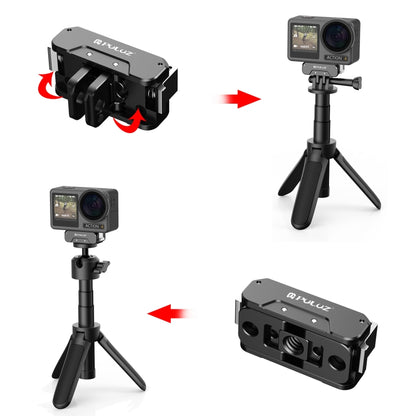 For DJI Osmo Action 5 Pro / 4 / 3 PULUZ Magnetic Quick Release Metal Base (Black) - Mount & Holder by PULUZ | Online Shopping South Africa | PMC Jewellery | Buy Now Pay Later Mobicred