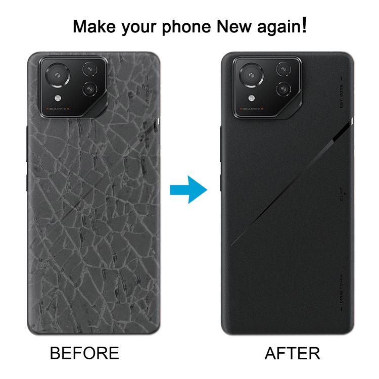 For Asus ROG Phone 9 5G Original Glass Battery Back Cover with Camera Lens Cover(Matte White)