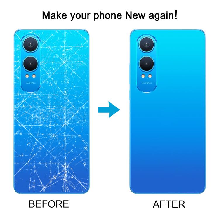 For OnePlus Nord CE4 Lite Plastic Back Cover with Camera Lens Cover(Blue)