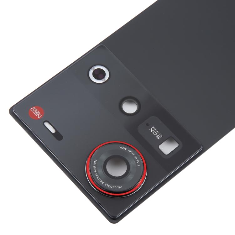 For ZTE nubia Z70 Ultra NX733J NX736J Glass Battery Back Cover with Camera Lens Cover(Black)