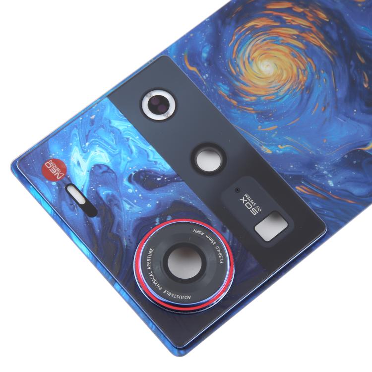For ZTE nubia Z70 Ultra NX733J NX736J Glass Battery Back Cover with Camera Lens Cover(Blue)