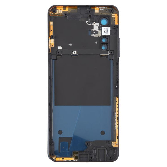For ZTE Axon 40 Lite Plastic Battery Back Cover with Middle Frame / Camera Lens Cover(Black)