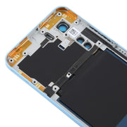 For ZTE Axon 40 Lite Plastic Battery Back Cover with Middle Frame / Camera Lens Cover(Blue)