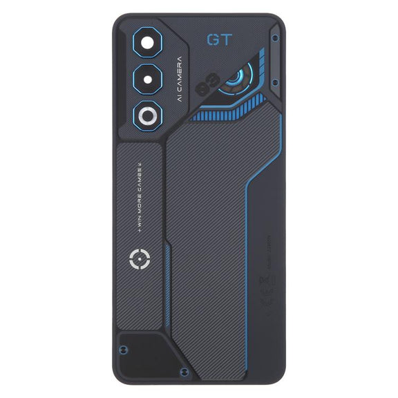 For ZTE nubia Neo 3 GT Glass Battery Back Cover with Camera Lens Cover(Gray)