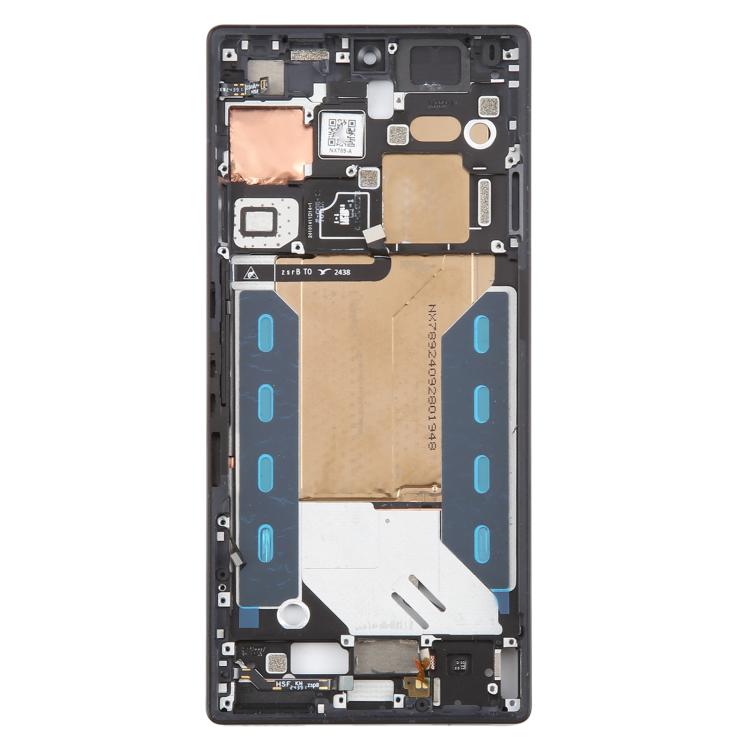 For ZTE nubia RedMagic 10 Pro+ Middle Frame Bezel Plate with In-Display Fingerprint Sensor Flex Cable (Black)