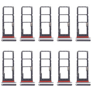 For Motorola Moto E40 10pcs Original SIM Card Tray + SIM Card Tray + Micro SD Card Tray (Grey)