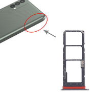 For Motorola Moto E30 10pcs Original SIM Card Tray + SIM Card Tray + Micro SD Card Tray (Grey)