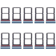 For Motorola Moto G71 5G XT2169-1 XT2169-2 10pcs Original SIM Card Tray + SIM Card Tray (Blue)