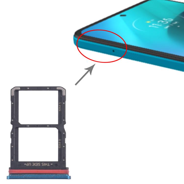 For Motorola Moto G71 5G XT2169-1 XT2169-2 10pcs Original SIM Card Tray + SIM Card Tray (Blue)