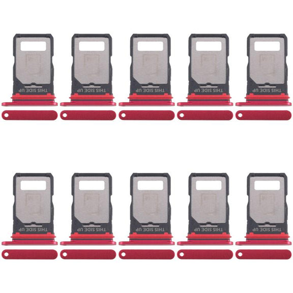 For Motorola Edge 40 XT2303-2 10pcs Original SIM Card Tray + SIM Card Tray (Red)