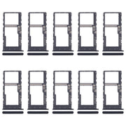 For Motorola Moto G 2022 10pcs Original SIM + Micro SD Card Tray (Black)