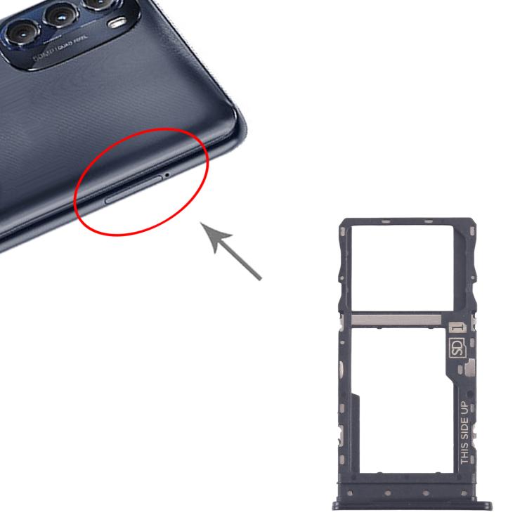 For Motorola Moto G 2022 10pcs Original SIM + Micro SD Card Tray (Black)