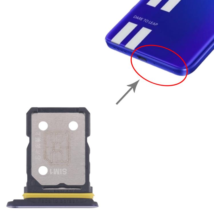 For Realme GT Neo 3 10pcs Original SIM Card Tray + SIM Card Tray (Blue)