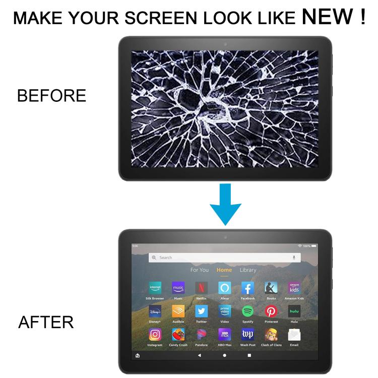 For Amazon Kindle Fire HD 8 12th Gen 2022 R2SP8T LCD Screen Digitizer Full Assembly with Frame (Black) - free shipping - PMC TechLife - Order now!