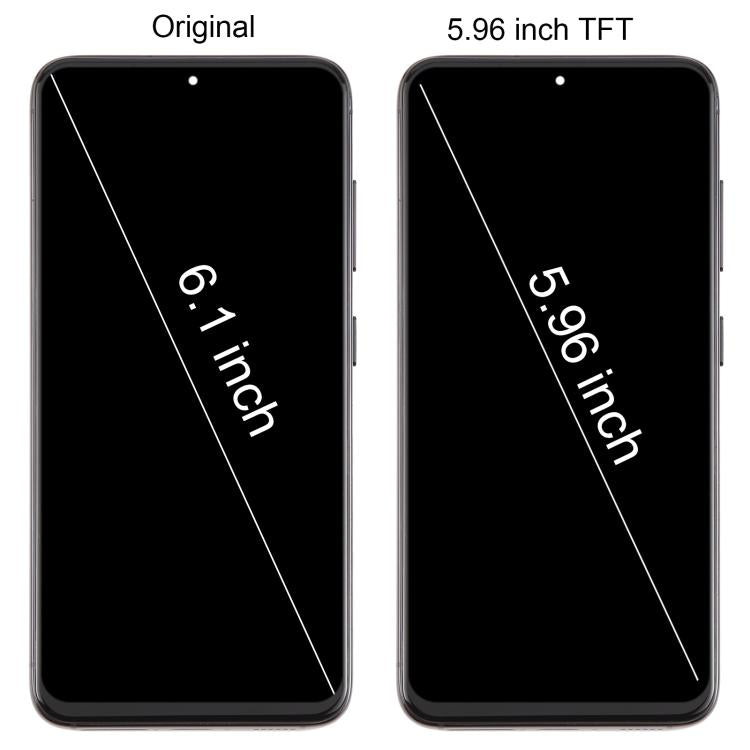 For Samsung Galaxy S23 SM-S911B EU Version 5.96 inch TFT LCD Screen Digitizer Full Assembly with Frame, Not Supporting Fingerprint Identification (Silver)