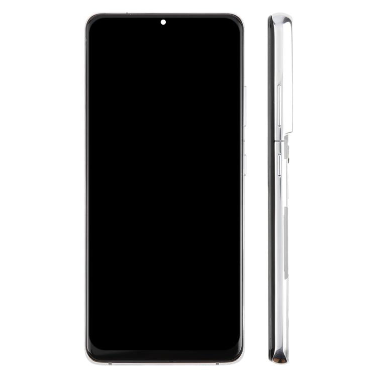 For Samsung Galaxy S21 Ultra SM-G998B 6.66 inch TFT LCD Screen Digitizer Full Assembly with Frame, Not Supporting Fingerprint Identification (Silver)