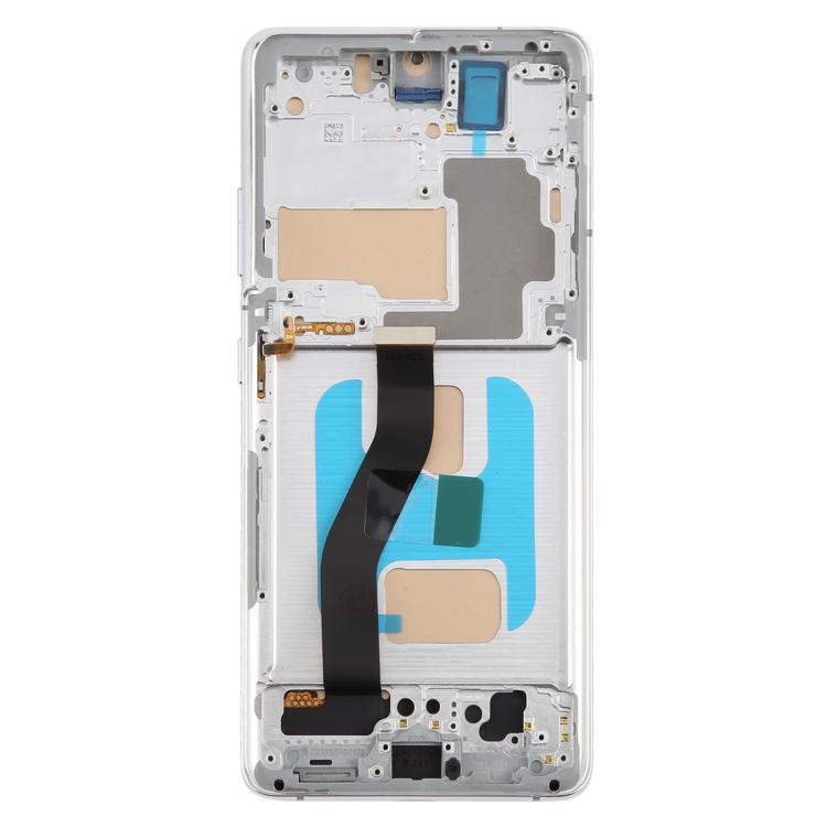 For Samsung Galaxy S21 Ultra SM-G998B 6.66 inch TFT LCD Screen Digitizer Full Assembly with Frame, Not Supporting Fingerprint Identification (Silver)