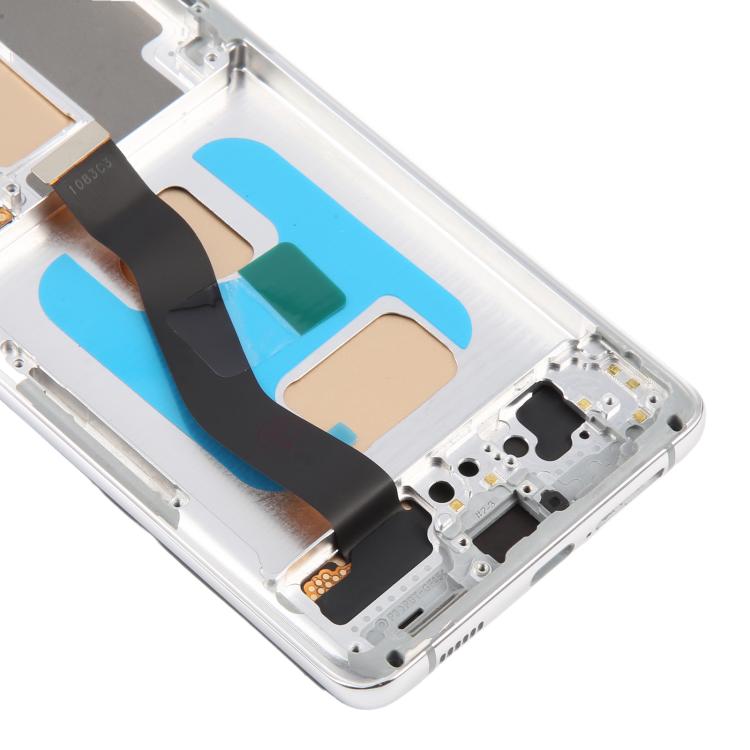 For Samsung Galaxy S21 Ultra SM-G998B 6.66 inch TFT LCD Screen Digitizer Full Assembly with Frame, Not Supporting Fingerprint Identification (Silver)