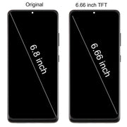 For Samsung Galaxy S21 Ultra SM-G998B 6.66 inch TFT LCD Screen Digitizer Full Assembly with Frame, Not Supporting Fingerprint Identification (Silver)